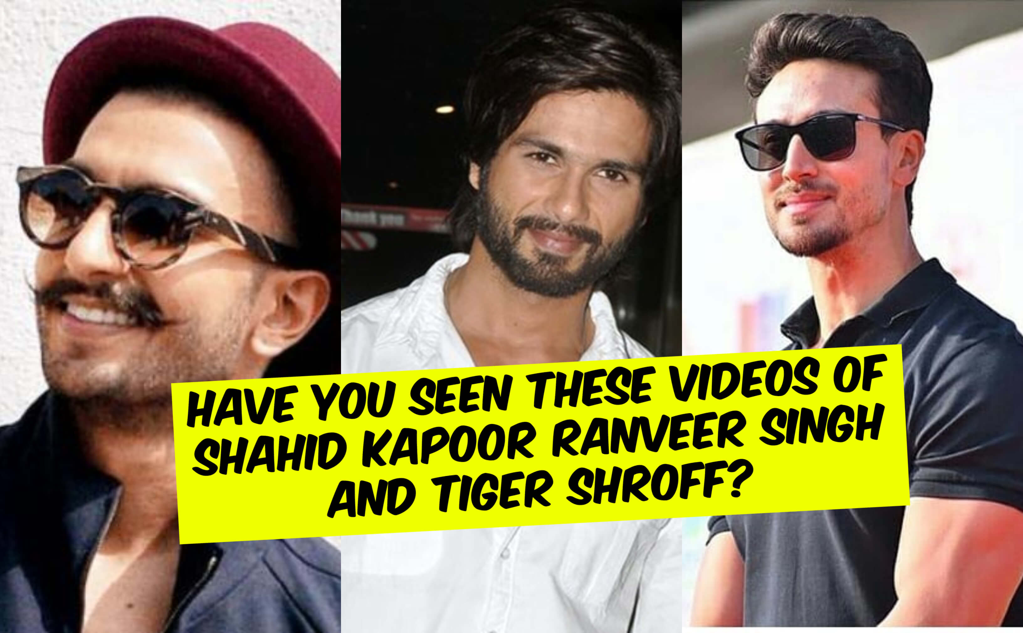 Have You Seen These Videos of Shahid Kapoor Ranveer Singh and Tiger Shroff?