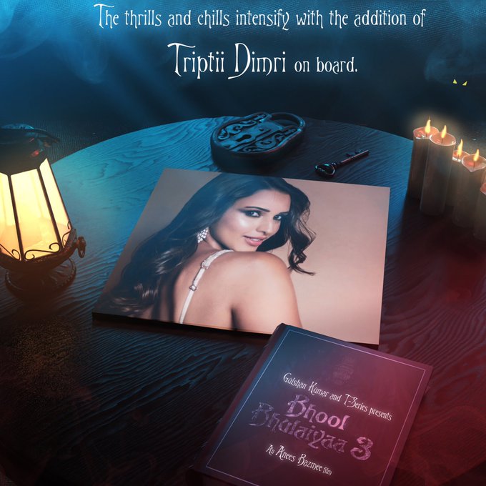 Confirmed! Triptii Dimri signed on as the female lead opposite Kartik Aaryan in Bhool Bhulaiyaa 3